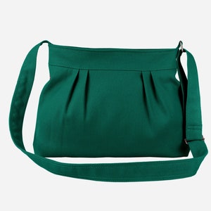 Petit sac plissé en toile bandoulière lavable pour femme sac à main vert végétalien hobo sac adolescente sac de tous les jours épaule minimaliste fourre-tout mignon