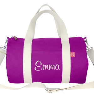 Embroidered Duffle Gym Bag Custom Personalized Duffel Sports Workout Bag for Men & Women Fitness Bag Adjustable Removable Crossbody Straps