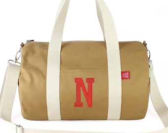 Gepersonaliseerde geborduurde plunjezak met aangepaste naam sporttas monogram reistas Unieke sporttas aanpasbaar cadeau voor hem of haar