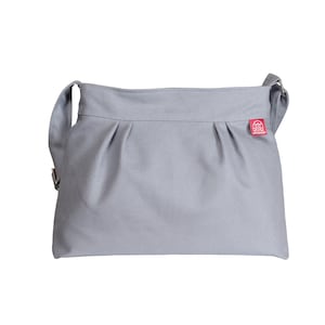 Bolso bandolera pequeño de lona para mujer, lavable, plisado, informal, para uso diario, con cierre de cremallera, ecológico, vegano, para niña, con correa larga ajustable