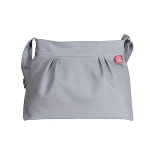 Bolso bandolera pequeño de lona de algodón lavable, bolso vegano, totalmente forrado, bolso para niña, madre, tía, hecho a mano, color sólido, regalo asequible personalizado