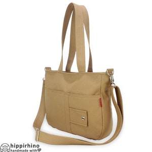 Canvas Shoulder Bag Crossbody Detachable Strap Purse Washable Cotton  Medium Size Casual Tote Shopping Bag Messenger Bag Minimalist Cute Bag