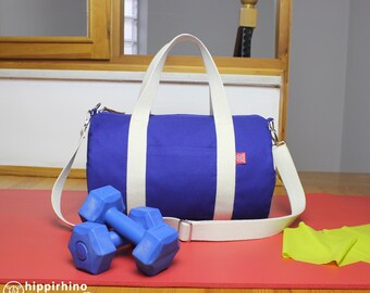 Blue Duffle Bag for Boys Girls Teens Mom Bridesmaid, Overnight Bag, Dance Bag  Weekender Travel Bag, Gym Sports Bag, Eco Friendly Canvas Bag