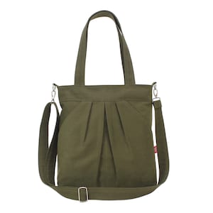 Grüne Canvas-Schultertasche Abnehmbare Crossbody-Geldbeutel Große Hobo-Tasche Multi-Taschen Tote Einkaufskuriertasche Reisetasche Bestes Geschenk für Sie