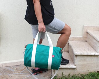 Organic Duffel Bag Raw Cotton for Women and Men Natural Eco