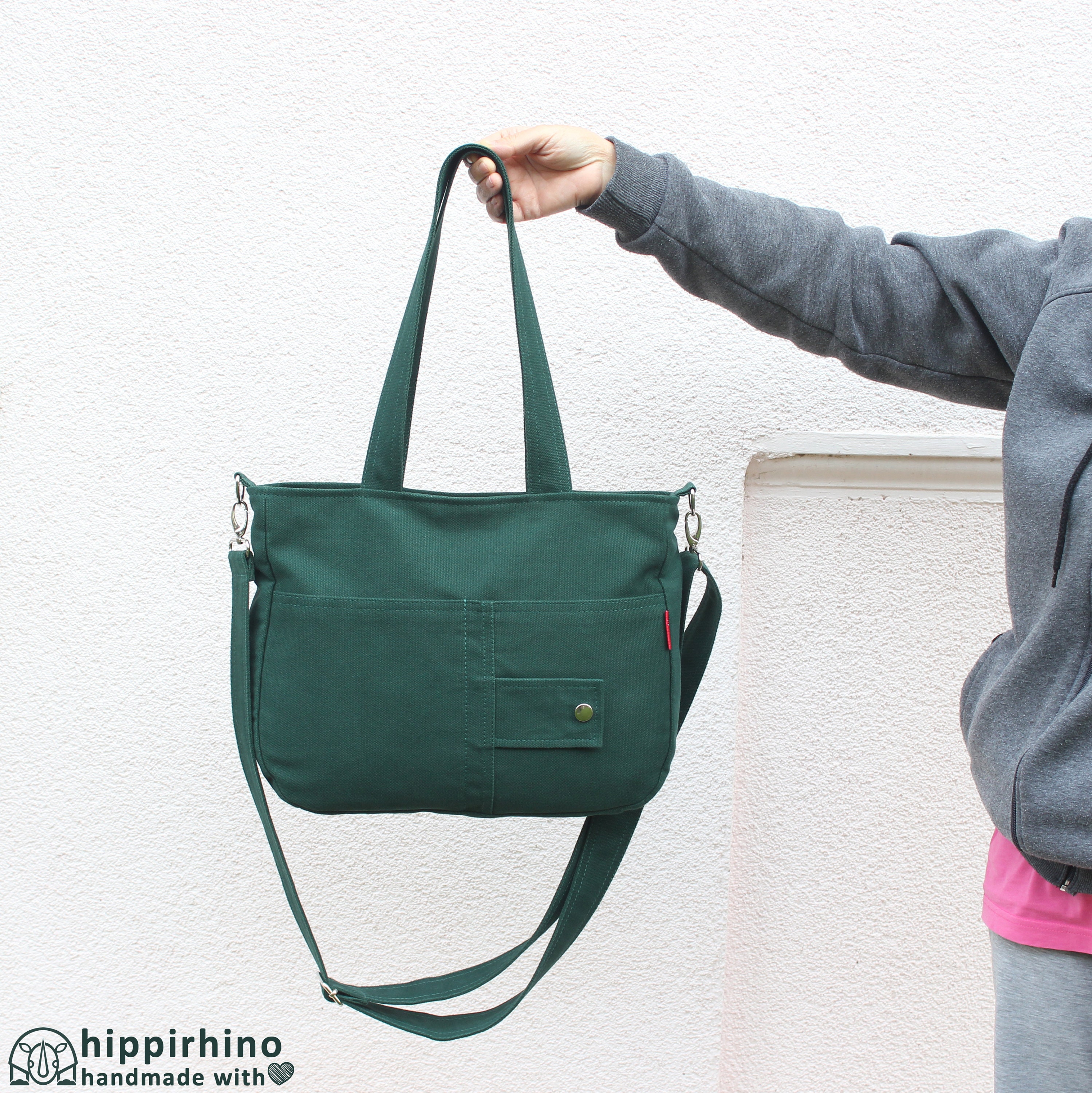 Canvas Shoulder Tote Bag Crossbody Messenger Detachable