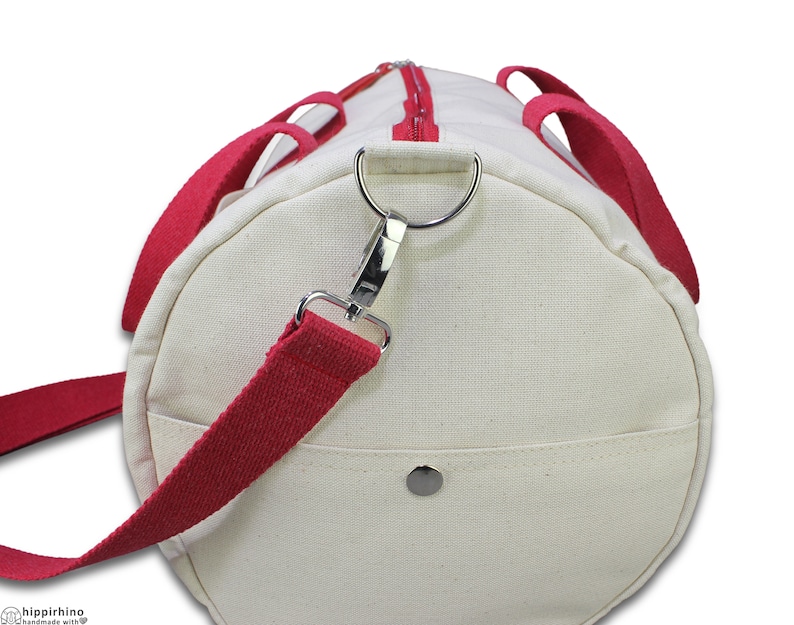 Raw Cotton Duffle Bag Stencil Personalized With Initials Etsy