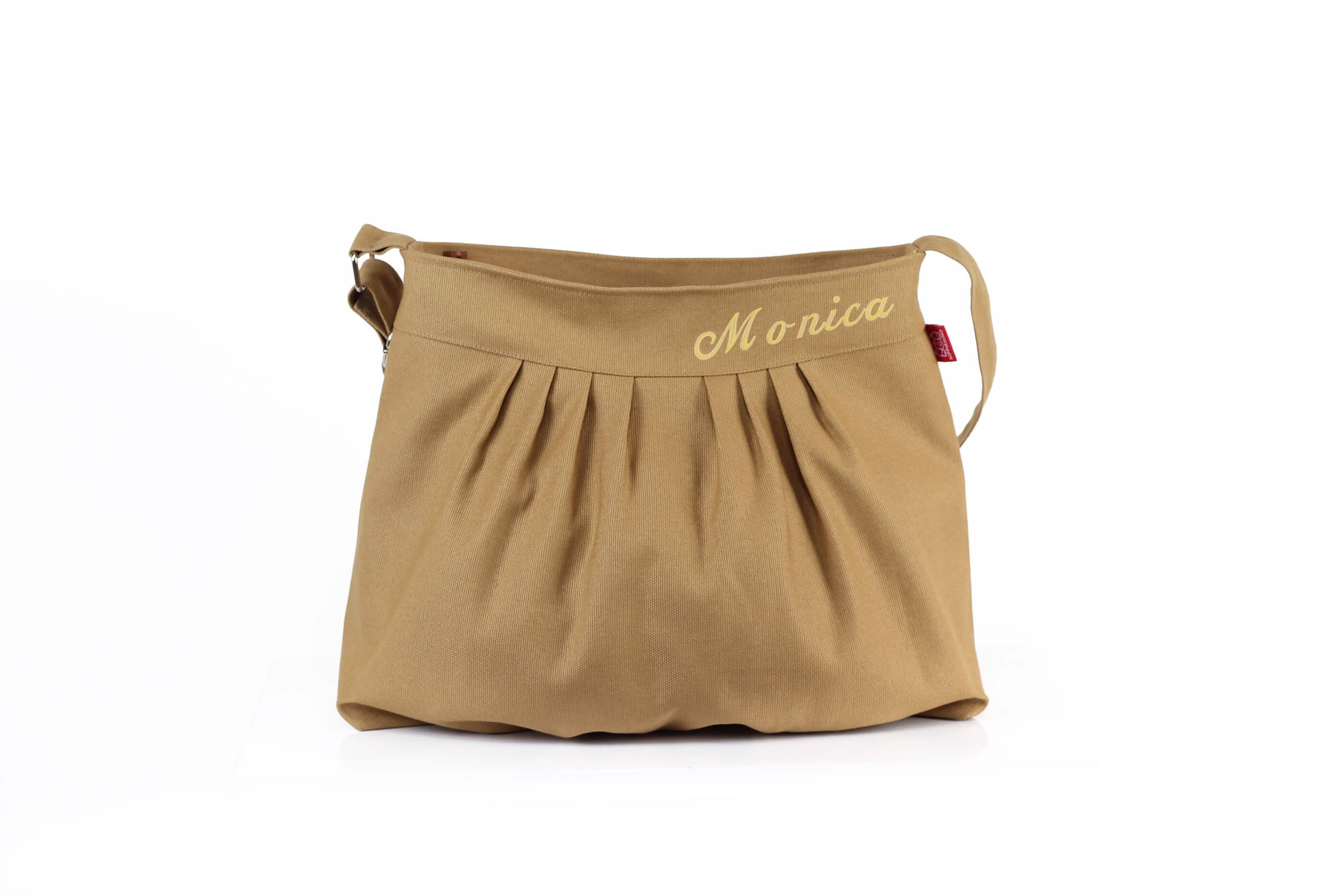 Custom Embroidery Canvas Pleated Purse Bag Named Bag Etsy