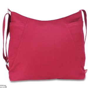 Canvas Hobo Bag Crossbody Bag Zipper Closure Medium Large Side Bottle Pockets Messenger Tote Travel Trip Bag Sling Soft Shoulder Diaper Tote