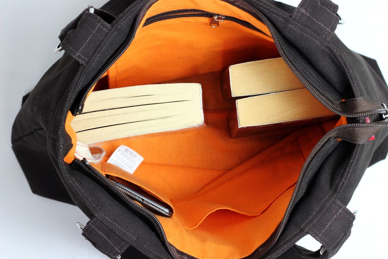 Red Canvas Purse Bag Stainless Accessories Washable Shoulder Etsy