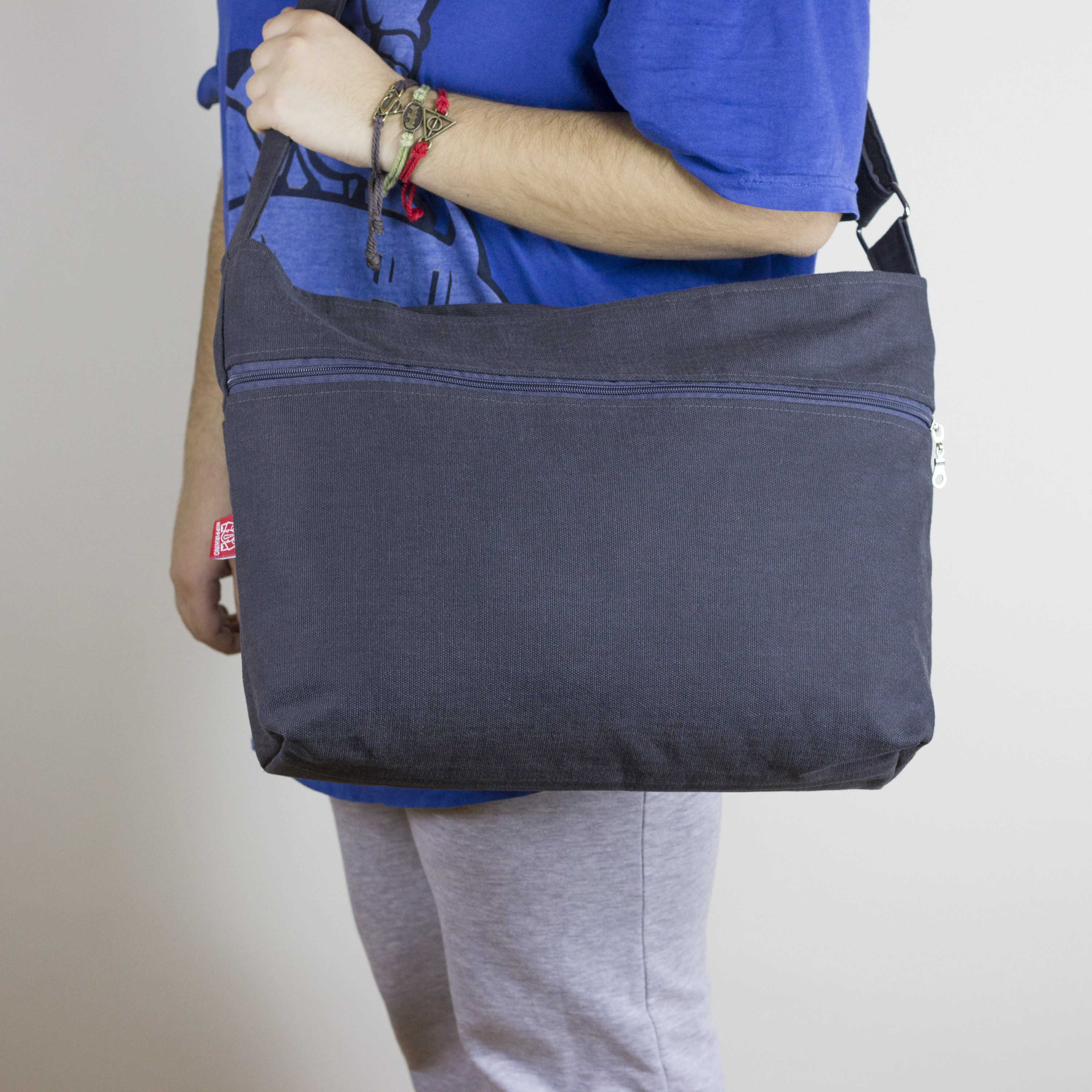 Red Cotton Canvas Messenger Bag Unisex Crossbody Book Diaper Etsy