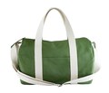 Green Duffle Sports Bag, Medium Size Detachable Webbing Cotton Strap Washable Zipper Closure Unisex, Gym Yoga Bag, Weekend Bag, Travel Bag