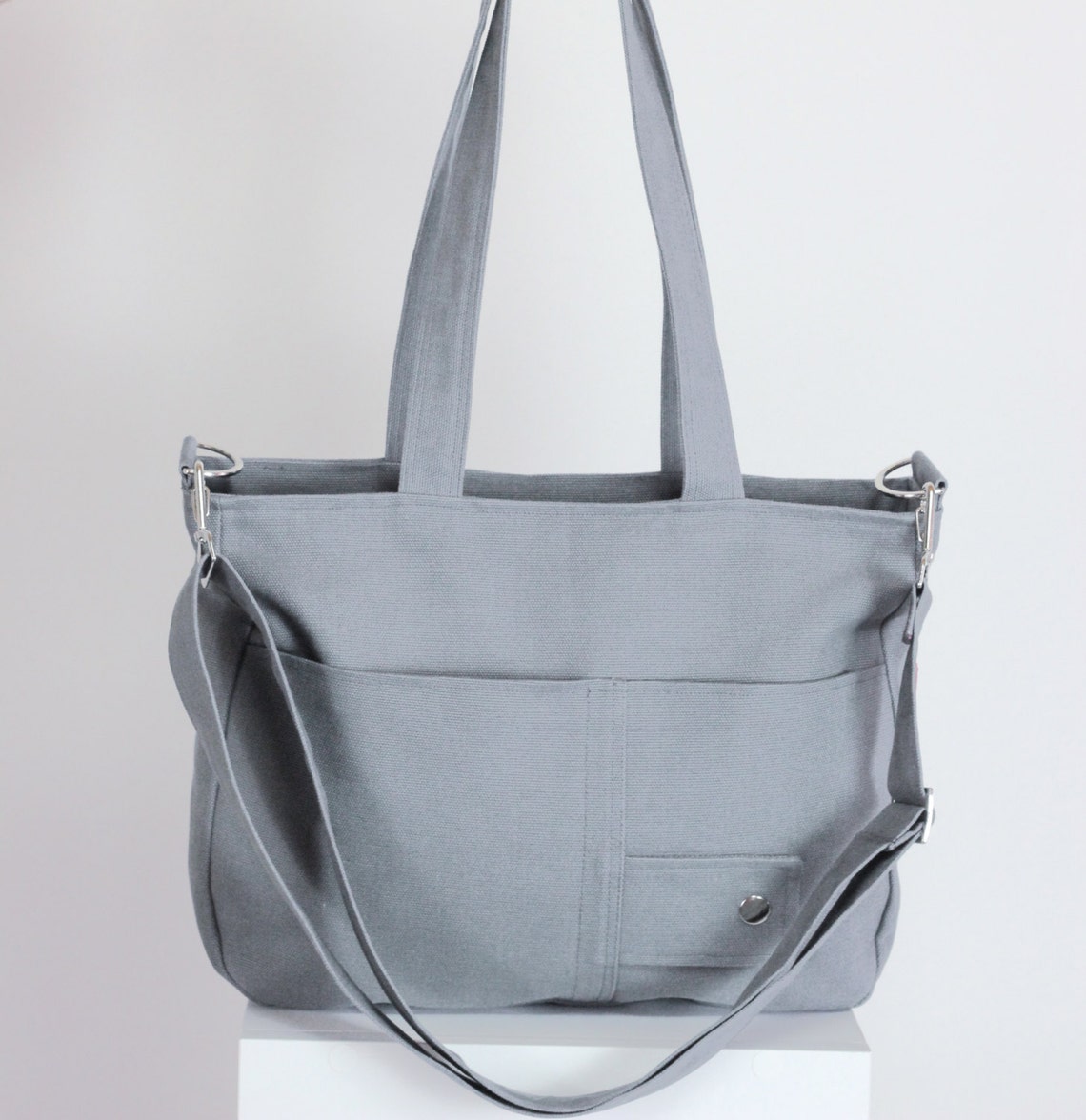 Light Gray Medium Bag Washable Daily Use Minimal Modern Simple | Etsy