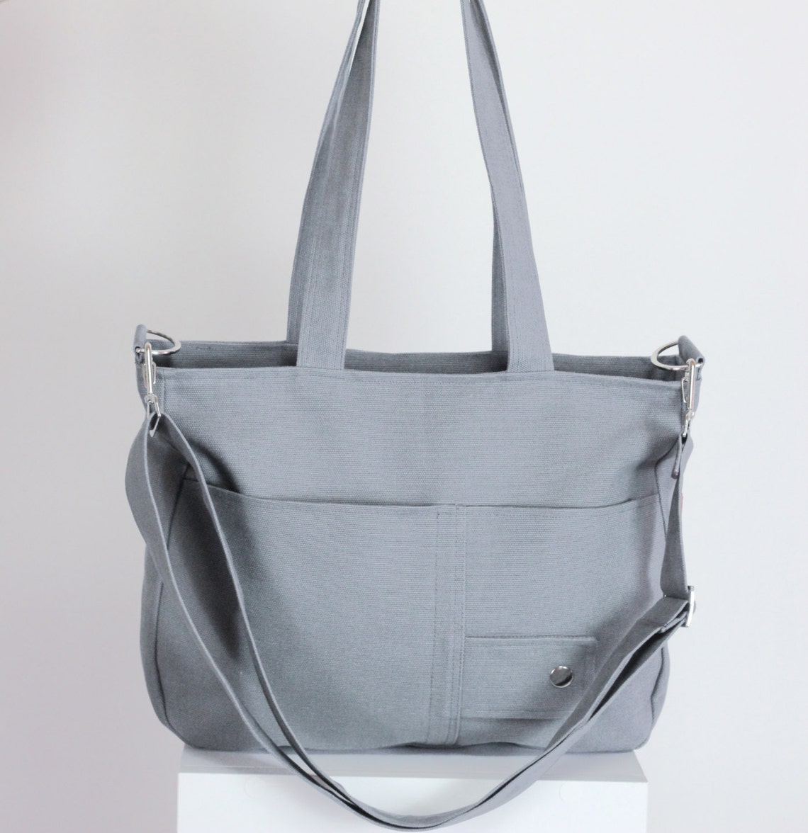 Light Gray Medium Bag Washable Daily Use Minimal Modern Simple Etsy