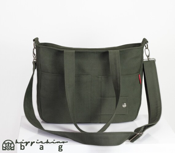 【REST&RECREATION】COTTON SHOULDER BAG Rest & Recreation RR Washed Cotton Shoulder Bag - Beige