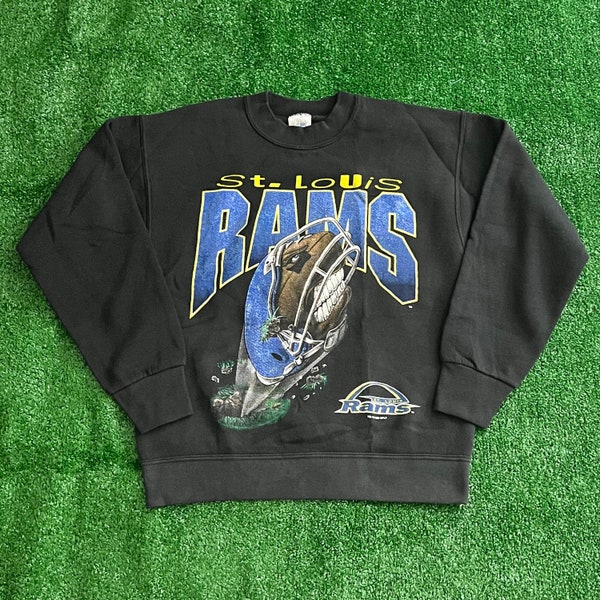 VIntage 1995 St. Louis Rams Sweatshirt Kids M / Womens S Official Fan Sportswear // los angeles la greatest show on turf jersey jacket hat