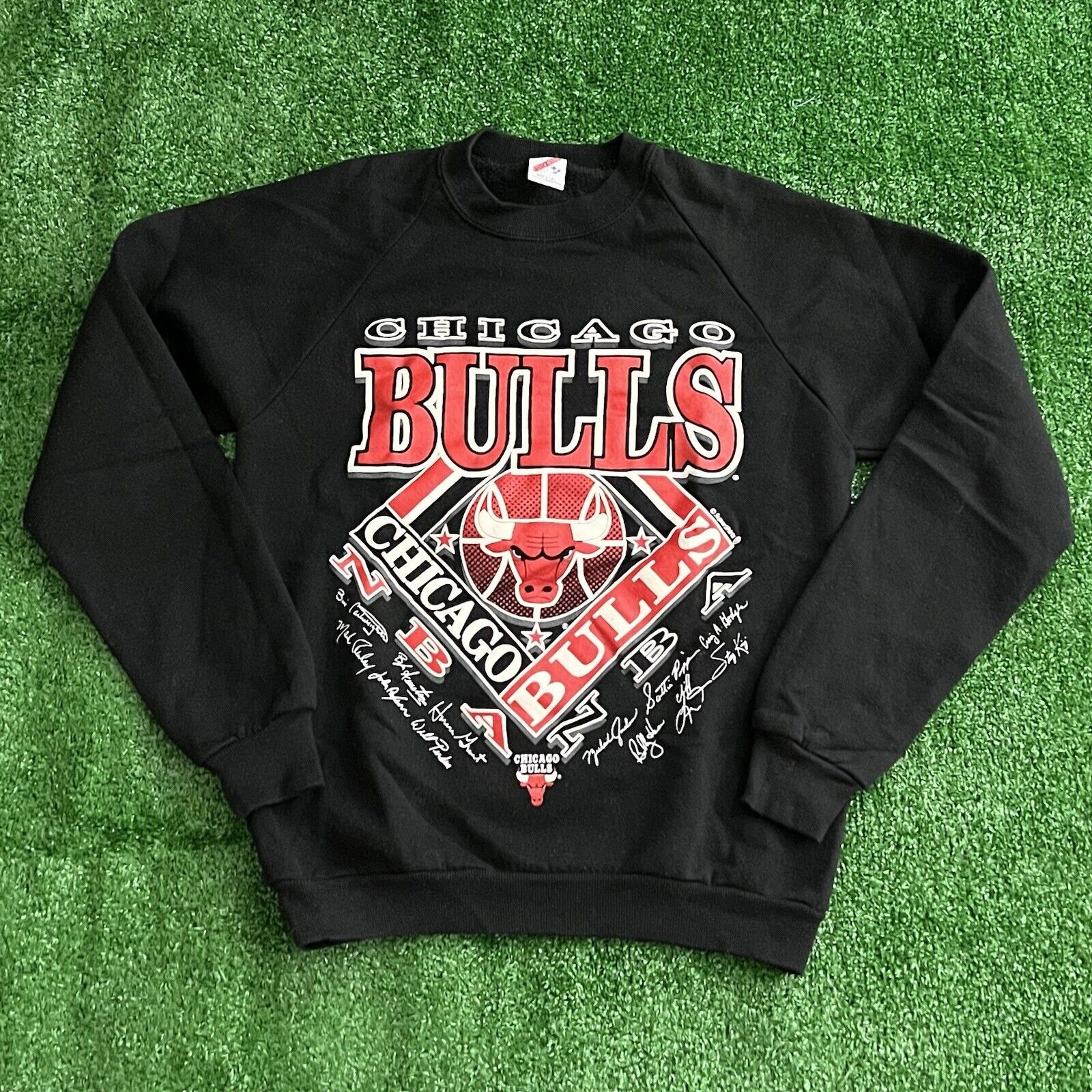 Chicago Bulls 1990's Pinstripe Starter Baseball Jersey - The Edit LDN