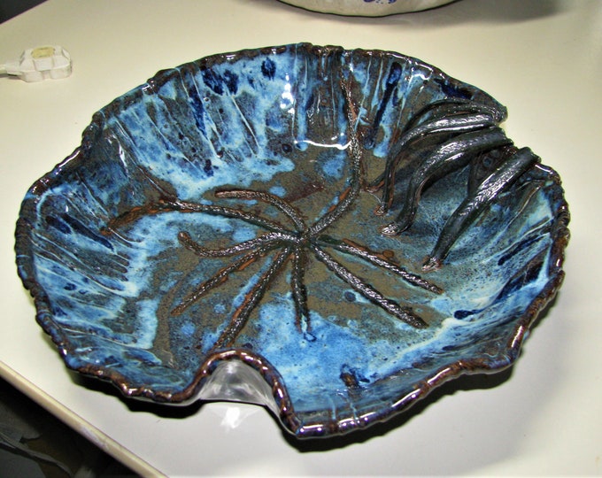 Bird Bath, Pottery Bird Bath, Yard Art, Ceramic Birdbath, Natural