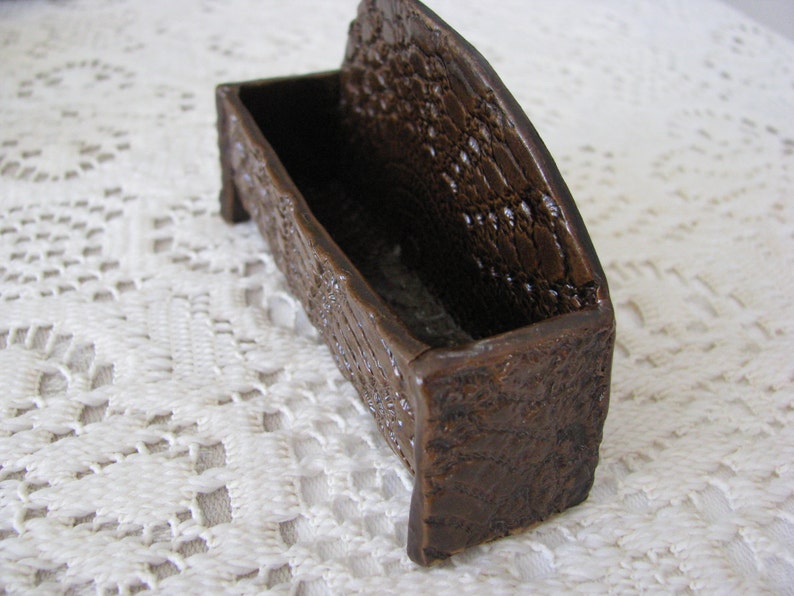 Business Card Holder Ceramic Card Holder Ceramic Desk Etsy