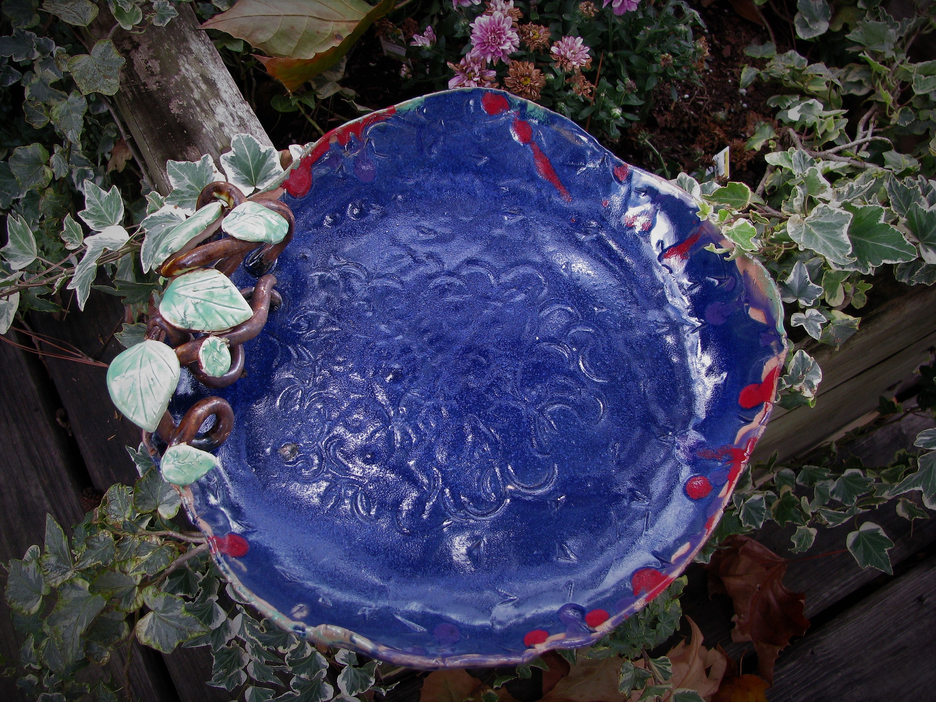 Bird Bath Bird Feeder Food Dish Garden Art Gift For Bird Etsy
