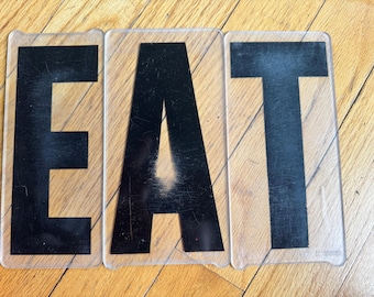 Vintage Plastic Billboard Letters