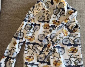 Vintage Nylon 4T Boy's Long Sleeve Bicycle Print Shirt