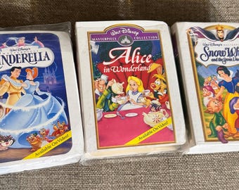 McDonalds Happy Meal Walt Disney Masterpiece VHS Toy Lot Set of 3