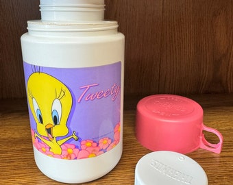 Vintage Tweety Bird Thermos With Cover