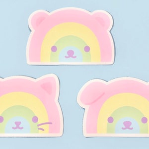 Rainbow Animals Vinyl Stickers