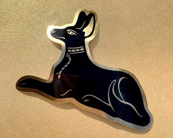 Anubis metalen vinylsticker