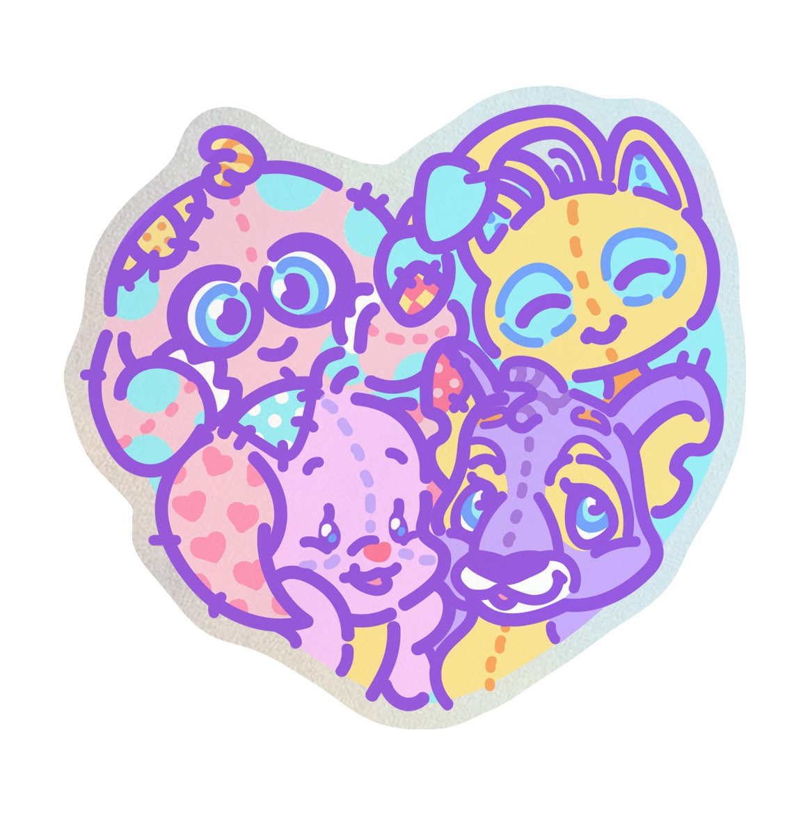 Sticker Plush Plushie Pet Sticker - Etsy