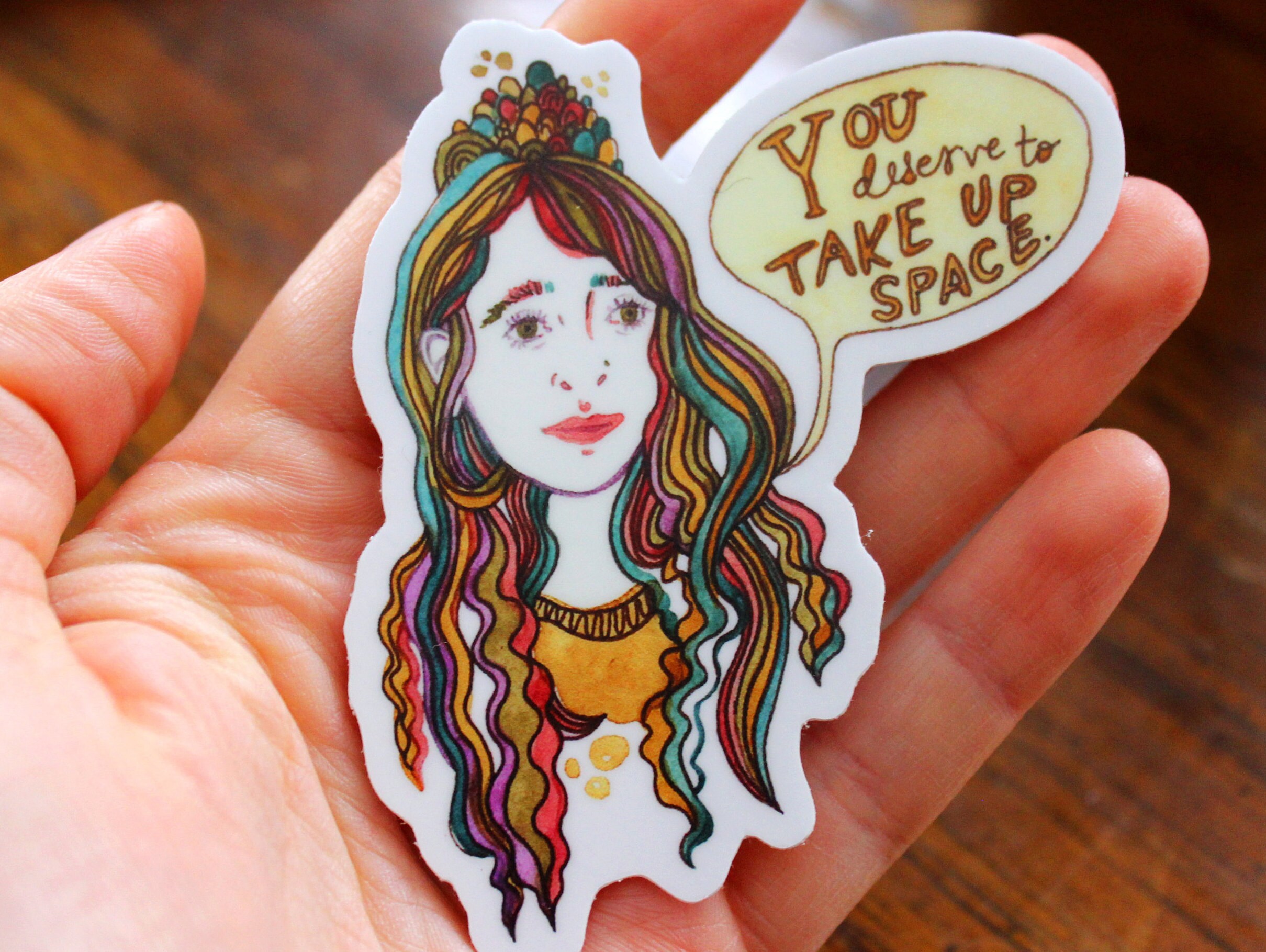 Take Up Space Waterproof Vinyl Sticker Etsy