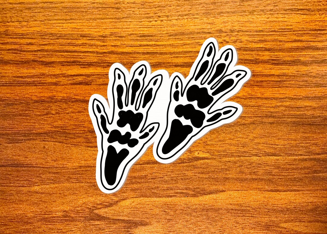Rat Paw Print Vinyl Sticker, Cute Pet Rat Paw Print Tracks Sticker