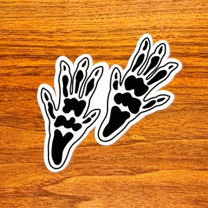 Rat Paw Print - Vinyl Sticker, Cute Pet Rat Paw Print Tracks Sticker. Water Resistant Sticker for Laptop or Water Bottle.