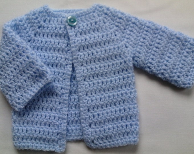 Crochet Baby Sweater PATTERN Tutorial PDF File Baby Blue Coat - Etsy