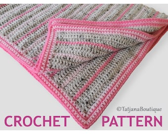 Crochet PATTERN Baby Blanket, Baby Blanket crochet pattern, crochet baby blanket pattern, warm blanket crochet pattern PDF #165.