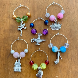 Disney Wine Glass Charms, Wine Glass Markers FREE POST in Australia