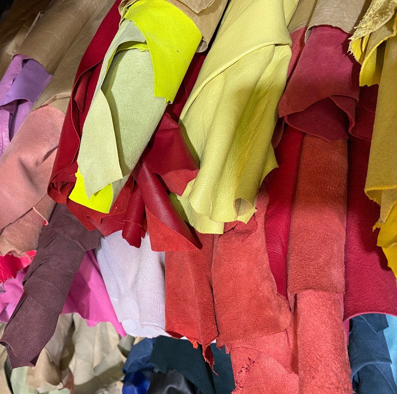 Coloured Leather Scrap: Cow Hide Pieces for Craft & Jewellery - Etsy ...