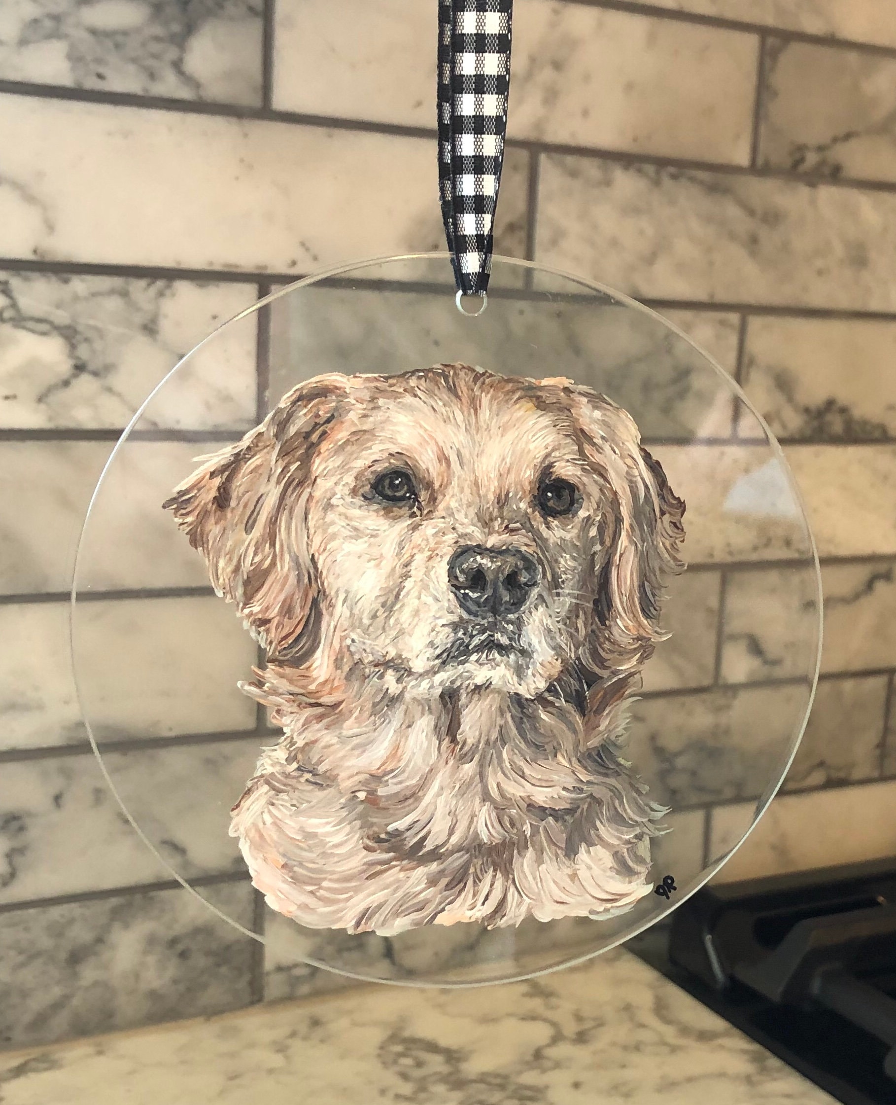 Custom Dog Hand Painted 5 Ornament - Etsy