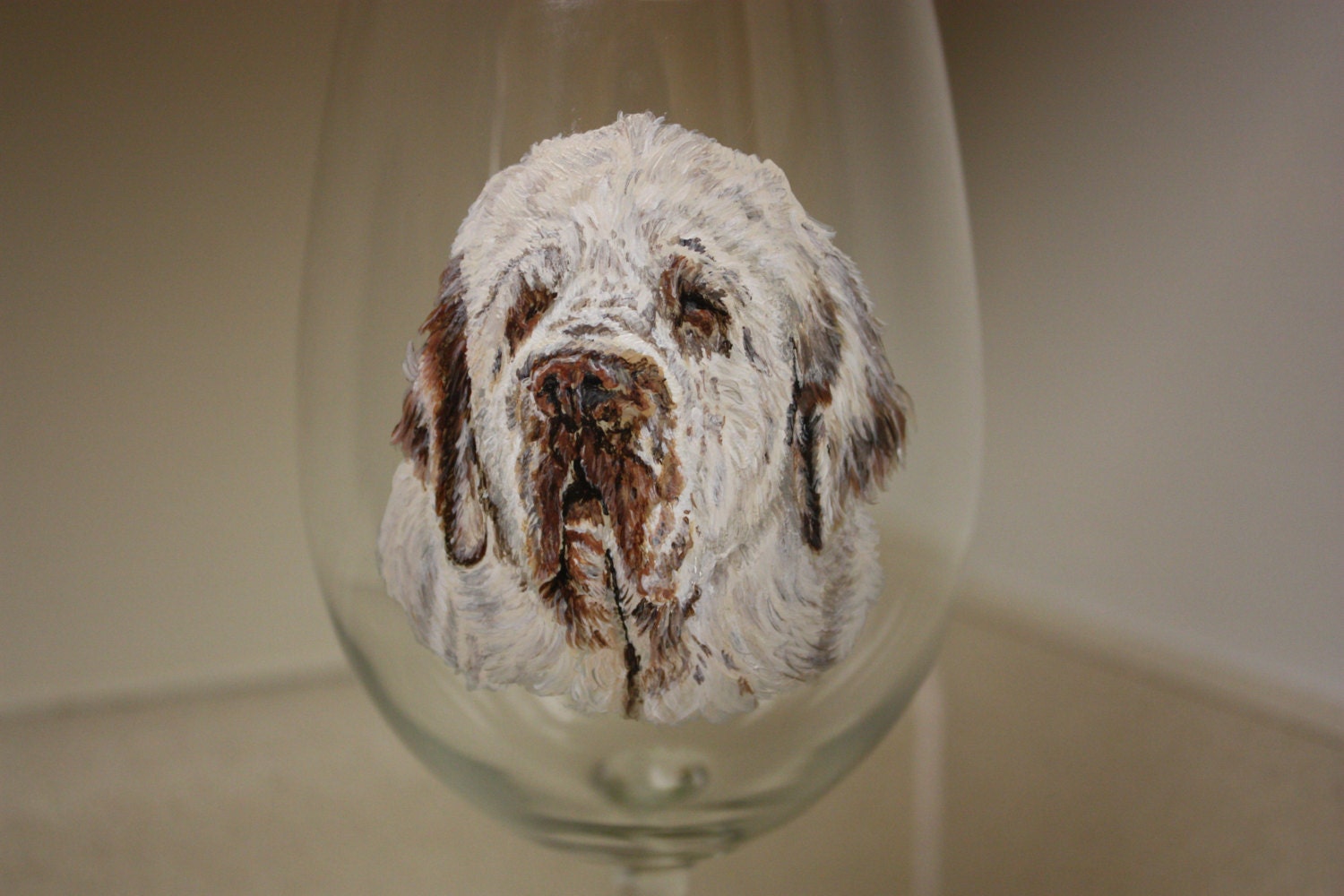 Custom Dog Hand Painted Glass Etsy