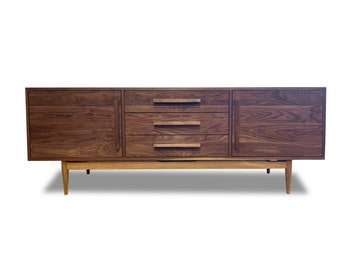 Modern Walnut Credenza