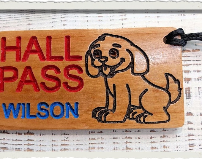 PERSONALIZED PUPPY PASS 16 Text Color Choices Great Teacher Gift Made