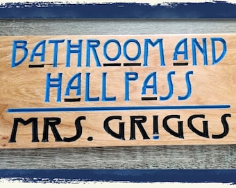 Bathroom Pass - Etsy