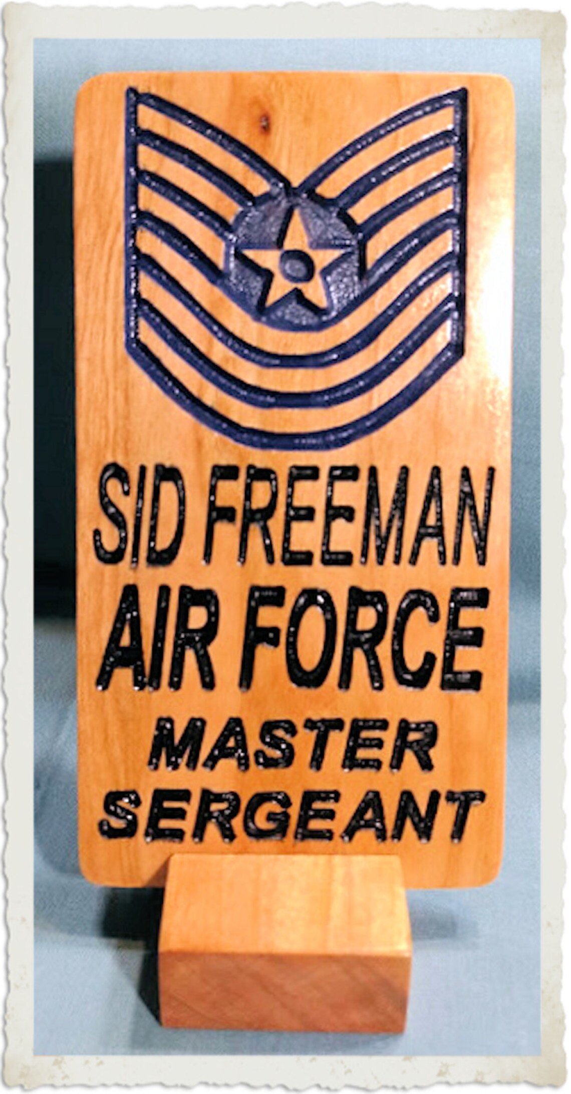 PERSONALIZED MILITARY RANK desk plaque Custom Handmade Etsy