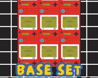 ORIGINAL BASE SET Pokémon Binder Placeholder Cards | Printable Master Set Placeholders | Digital Download