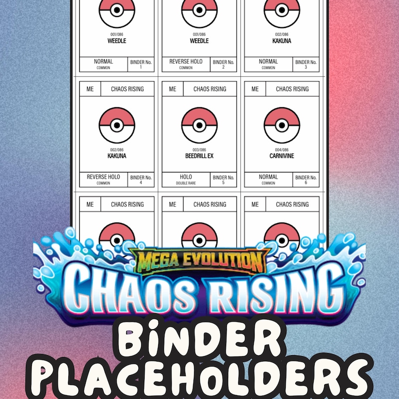 Chaos Rising Binder - Etsy