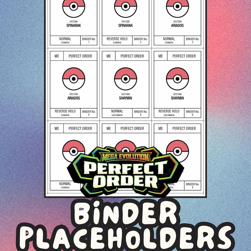 Perfect Order Pin Collection Perfect Order Binder - Etsy