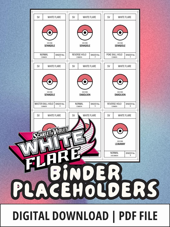 white pokemon card binder Pokmon TCG: Scarlet & VioletBlack Bolt CollectionPokmon TCG: Scarlet & VioletWhite Flare Binder Collection White Flare Expansions! 4/9/12-Pocket PU Card Binder