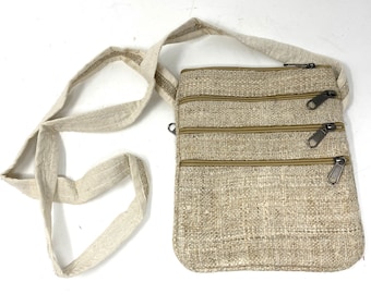 100% Hemp Sidebag Bag: side bag backpack case purse shoulder crossbody backpack