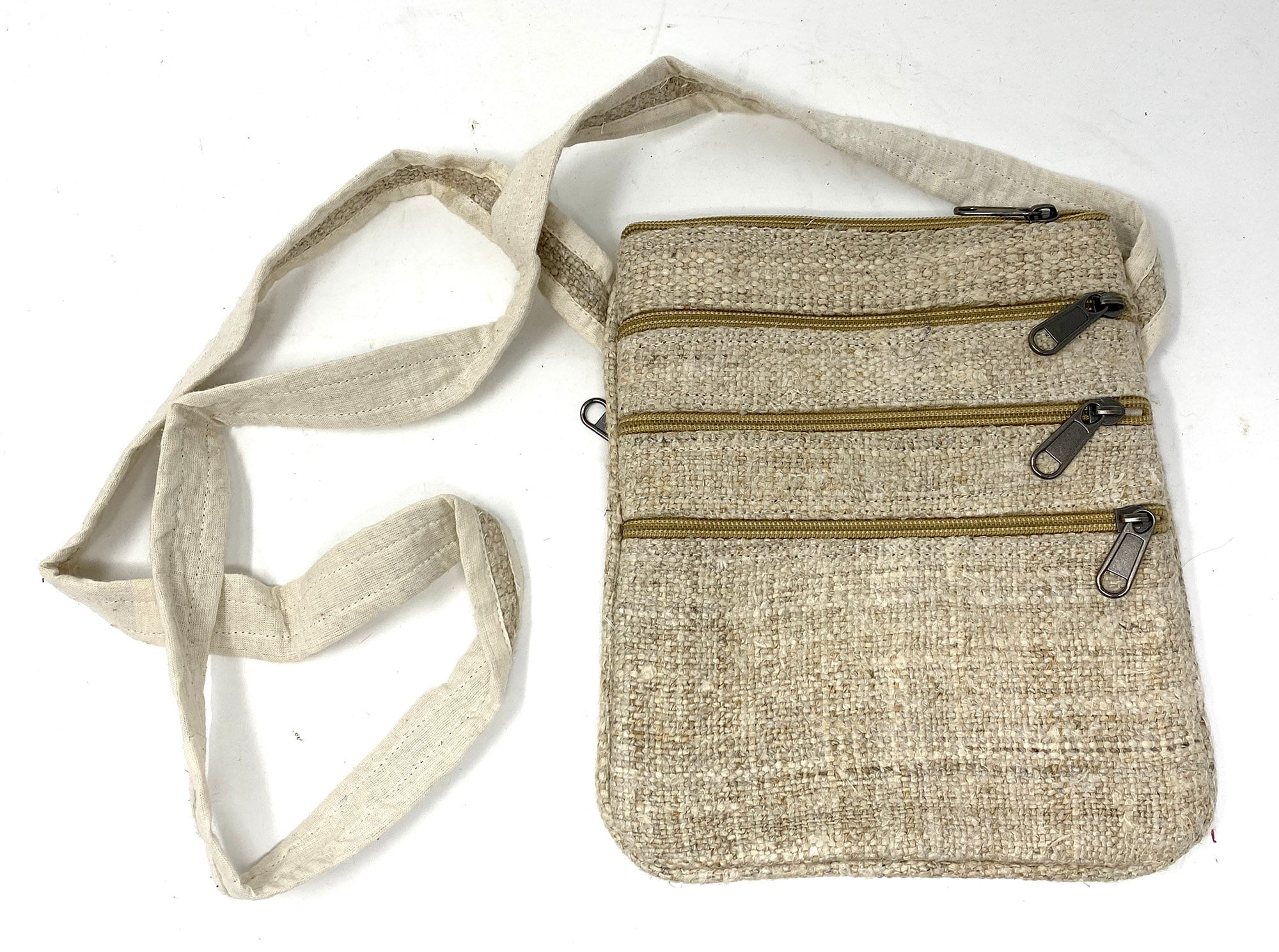 Hemp backpacks, side shoulder bags, and wallets. 100% Hemp/Leather Sidebag Bag: side bag backpack case purse  main image 4